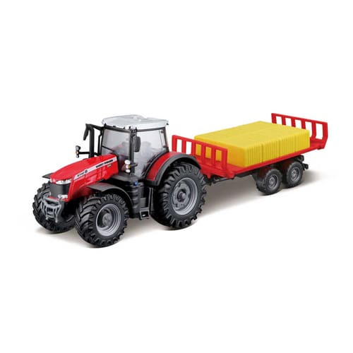 10cm Massey Fergusson 8740s Tractor With Bale Trailer - Smart Home