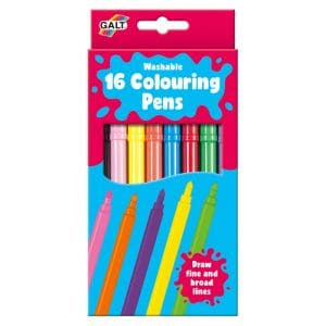 16 Colouring Pens - Washable