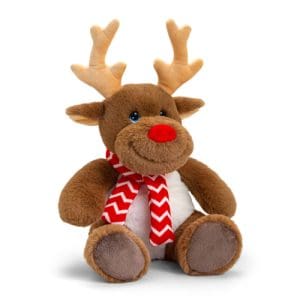 25cm Keeleco Reindeer W/Scarf