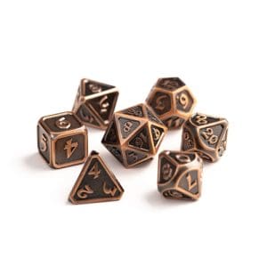 7pc RPG Dice Set: Mythica Battleworn Copper