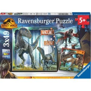 *A Grade* Ravensburger Jurassic World Dominion - Restricted Access 3x 49 piece Jigsaw Puzzles