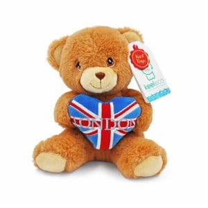 15cm Keeleco London Heart Bear