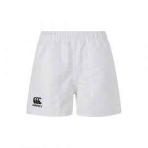 Canterbury Junior Professional Polyester Rugby Short: White - 8 Years