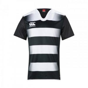 Canterbury Junior Vapodri Challange Hooped Jersey: Black/White - 8 Years