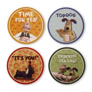 Coasters Set of 4 (Ceramic) - Wallace & Gromit