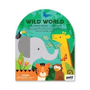 Coloring Book with Stickers Wild World