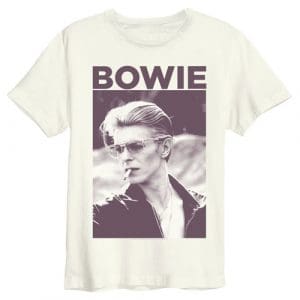 David Bowie Cigarette Amplified Vintage White Medium T Shirt