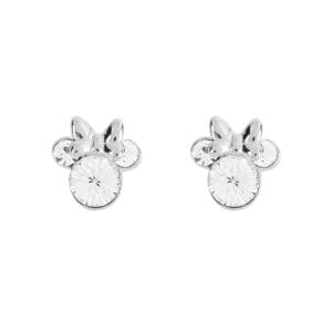 Disney Minnie Silver Plated April Birthstone Stud Earrings