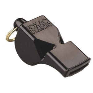 Fox 40 Classic Official Whistle and Strap: Black