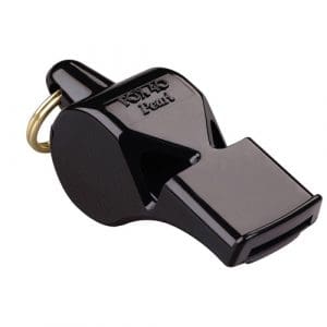 Fox 40 Pearl Official Whistle and Strap: Black