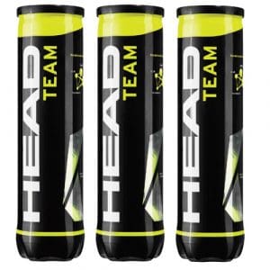 Head Team Tennis Balls Pack of 12 (3 Tubes of 4)