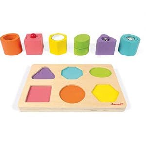 I Wood Shapes & Sounds 6-Block Puzzle