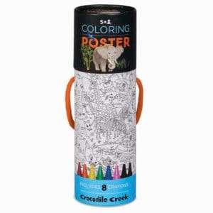 Crocodile Creek Jungle Animals Colour Poster Tube