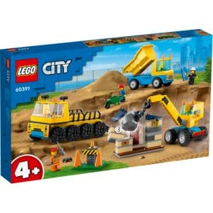 LEGO City Great Vehicles 60391 Construction Trucks and Wrecking Ball Crane