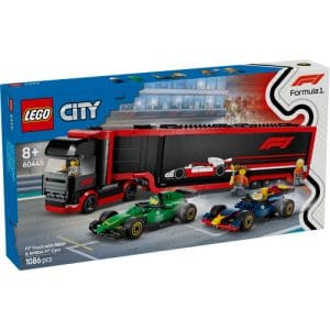 LEGO F1 60445 Truck with RB20 & AMR24 Cars