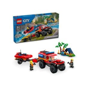 LEGO City Fire 60412 4x4 Fire Truck with Rescue Boat