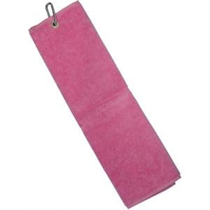 Longridge Blank Luxury 3 Fold Golf Towel: Pink