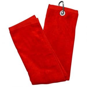 Longridge Blank Luxury 3 Fold Golf Towel: Red