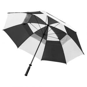 Longridge Dual Canopy Umbrella: Black/White