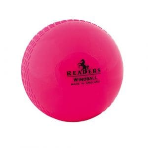 Mens Readers Windball Training Cricket Ball - Pink