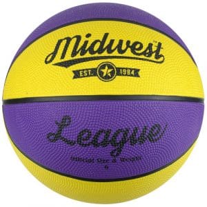 Midwest League Basketball - Size 6 Yellow/Purple