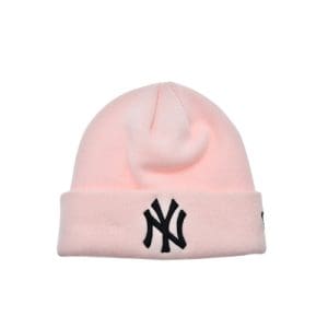 New Era Cuffed Yankees Beanie - Pink/Black