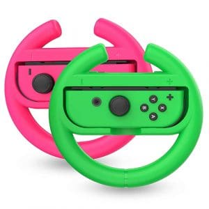 Nintendo Switch Joy-Con Racing Wheels - Twin Pack - Green/Pink