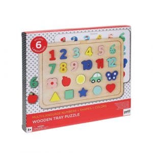 Numbers, Shapes, and Colors Wooden Tray Puzzle