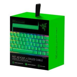 PBT Keycap + Coiled Cable - Green - UK