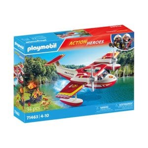 PLAYMOBIL 71463 Action Heroes: Firefighting Seaplane with Extinguishing Function