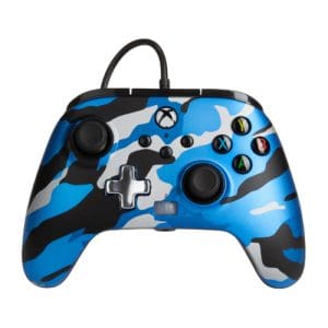 Power A Enhanced Wired Game Controller Xbox One Metallic Blu Cam