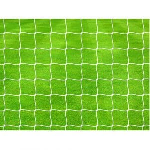 Precision Pro Football Goal Nets 4mm Braided (Pair): White - 24' x 8'