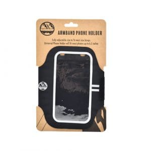 Six Peaks Armband Phone Holder: Black