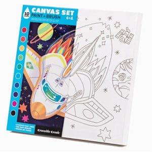 Crocodile Creek Space Canvas Set With Paints