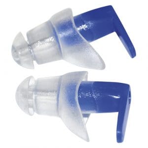 SwimTech Ear Plugs: Blue/Clear