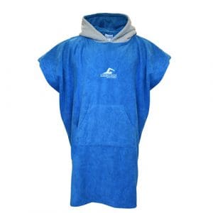 SwimTech Microfiber Poncho: Blue/Grey - Junior