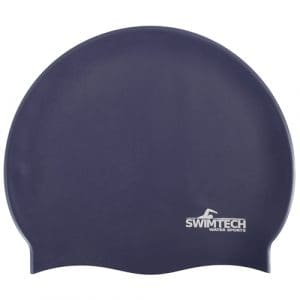 SwimTech Silicone Swim Cap: Navy