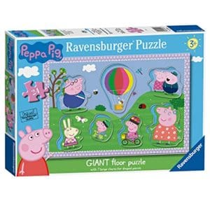 Ravensburger Peppa Pig - Fun at the Club House 24 piece Giant Floor Puzzle with Large Shaped Character pieces