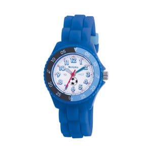 Tikkers Boys Blue Silicone Strap Football Time Teacher Watch TK0002