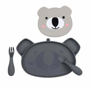 Tum Tum Silicone Weaning Set - Kev Koala - Grey