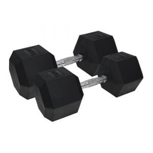 Urban Fitness PRO Hex Dumbbell - Rubber Coated (Pair): Black - 2 x 20kg