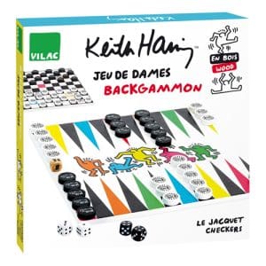 Vilac - Keith Haring 2 In 1 Backgammon & Draughts Set