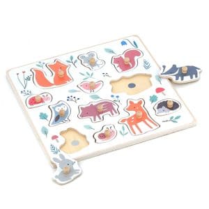 Vilac - Sarah Betz Forest Animals Peg Puzzle