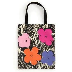 Warhol Flowers Canvas Tote Bag - Pink