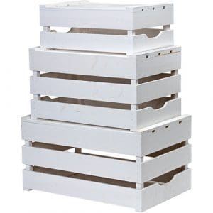 White Authentica Wood Crates