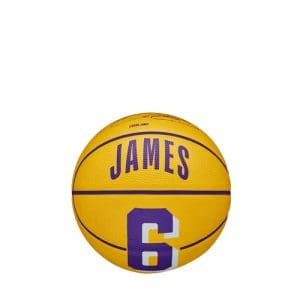 Wilson NBA Player Icon LeBron Basketball Mini Yello/Purple