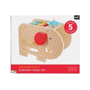 Wooden 5-in-1 Elephant Music Toy