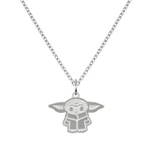 Disney's The Mandalorian Grogu The Child Sterling Silver Pendant Necklace