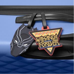 Disney Marvel Black Panther Black And Yellow 2 Piece Luggage Tag Set